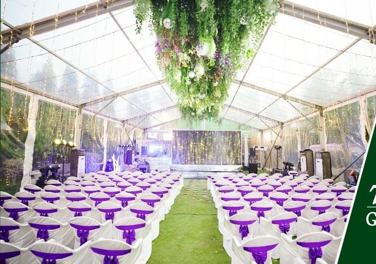 Wedding hall set up at Temple City Green Park Mahal